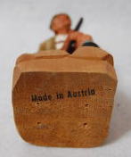 オーストリア製,フィギリン,木彫り人形,アルプスのハンター